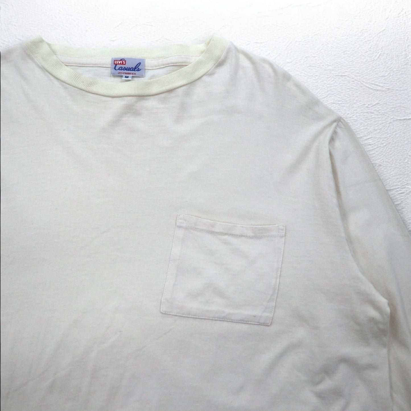 LEVI'S VINTAGE CLOTHING ( LVC ) Casuals 長袖ルーズフィットTシャツ M ホワイト ポルトガル製