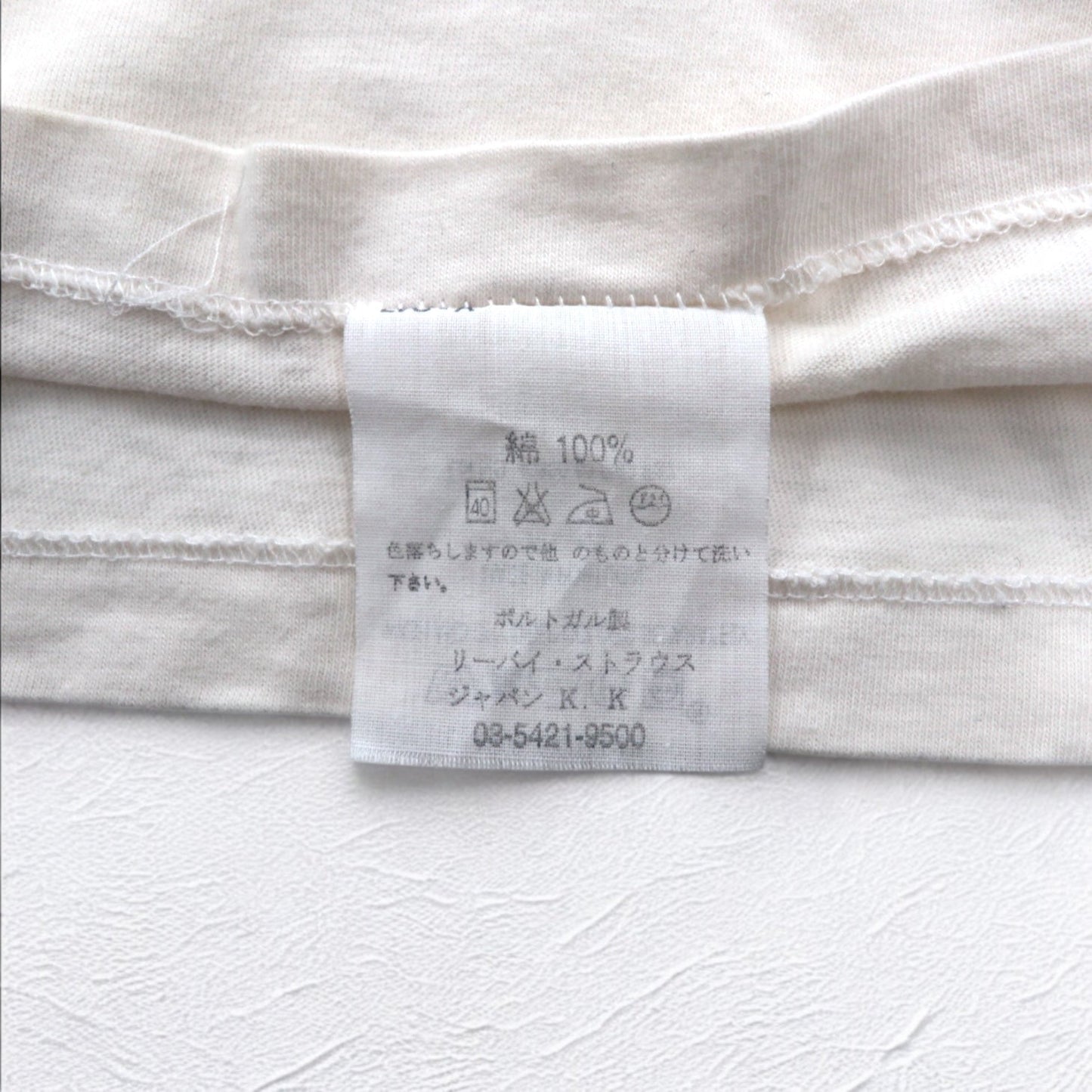 LEVI'S VINTAGE CLOTHING ( LVC ) Casuals 長袖ルーズフィットTシャツ M ホワイト ポルトガル製