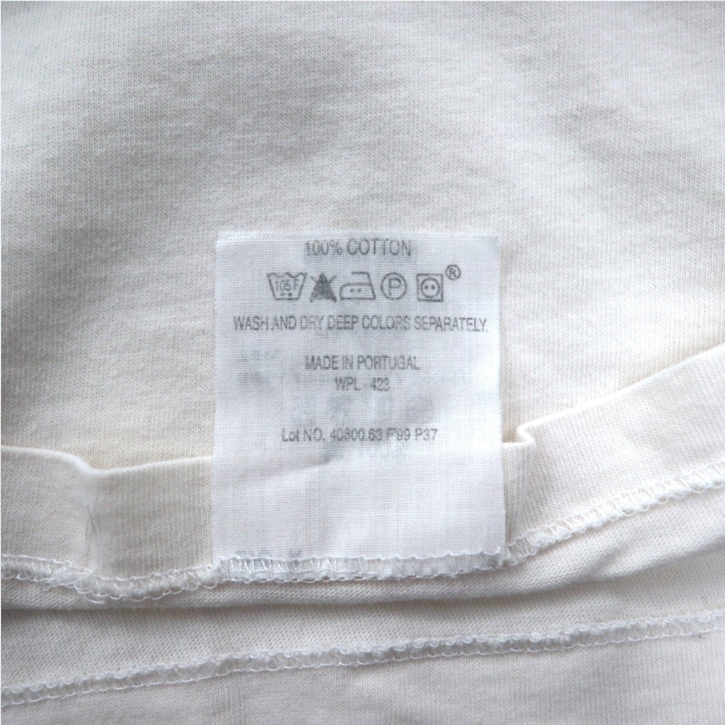 LEVI'S VINTAGE CLOTHING ( LVC ) Casuals 長袖ルーズフィットTシャツ M ホワイト ポルトガル製