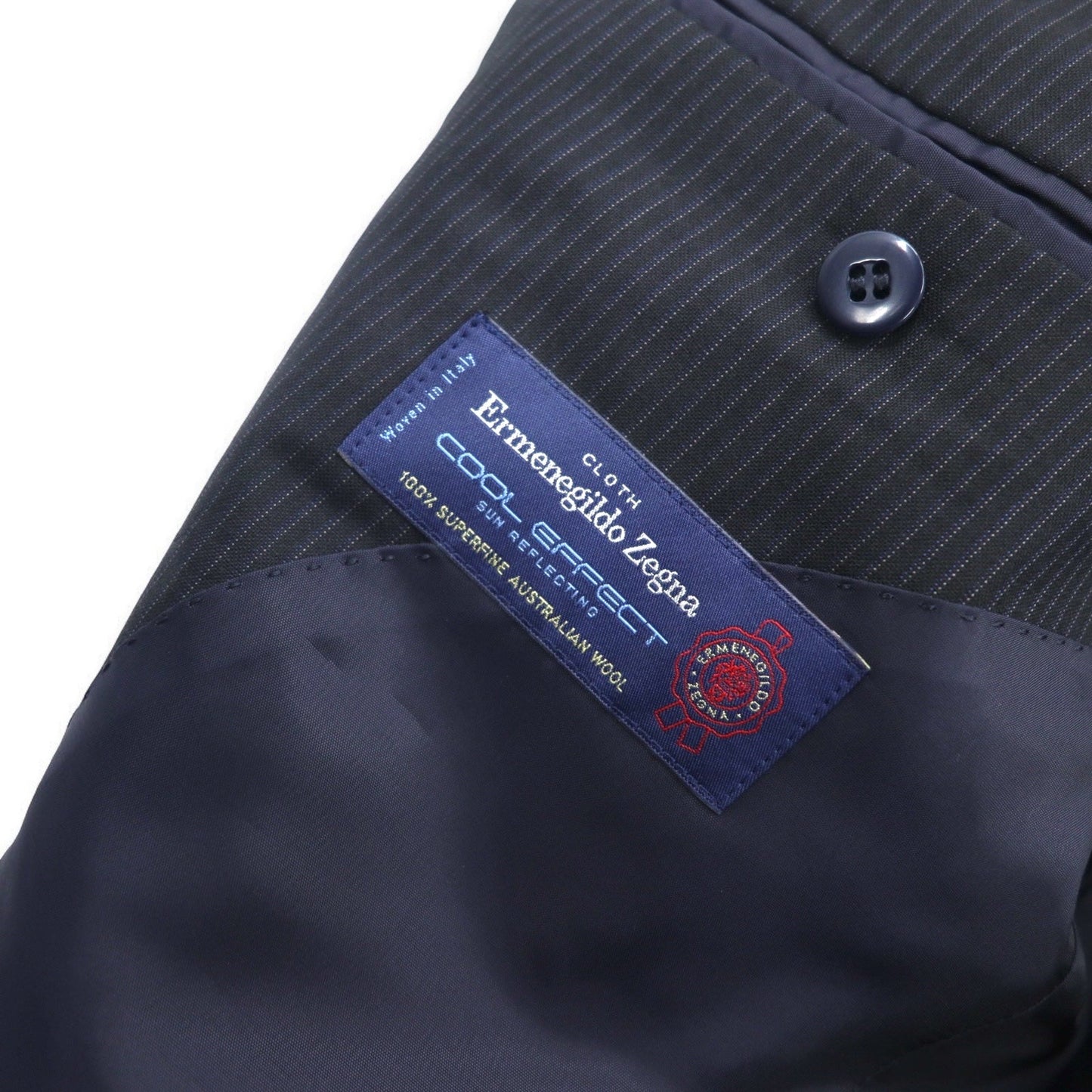 Ermenegildo Zegna 2B スーツ セットアップ M グレー ストライプ ウール COOL EFFECT 日本製