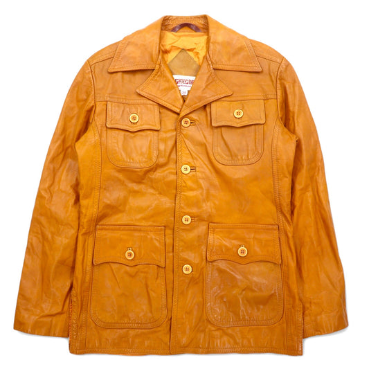 McGREGOR Sportswear 80年代 レザー サファリジャケット M ブラウン レザー ウルグアイ製