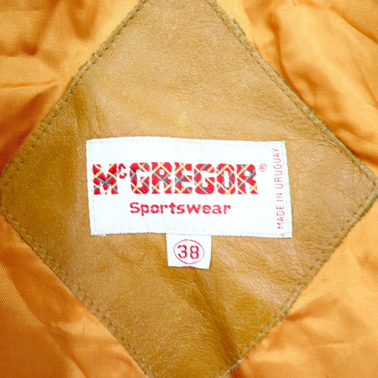 McGREGOR Sportswear 80年代 レザー サファリジャケット M ブラウン レザー ウルグアイ製