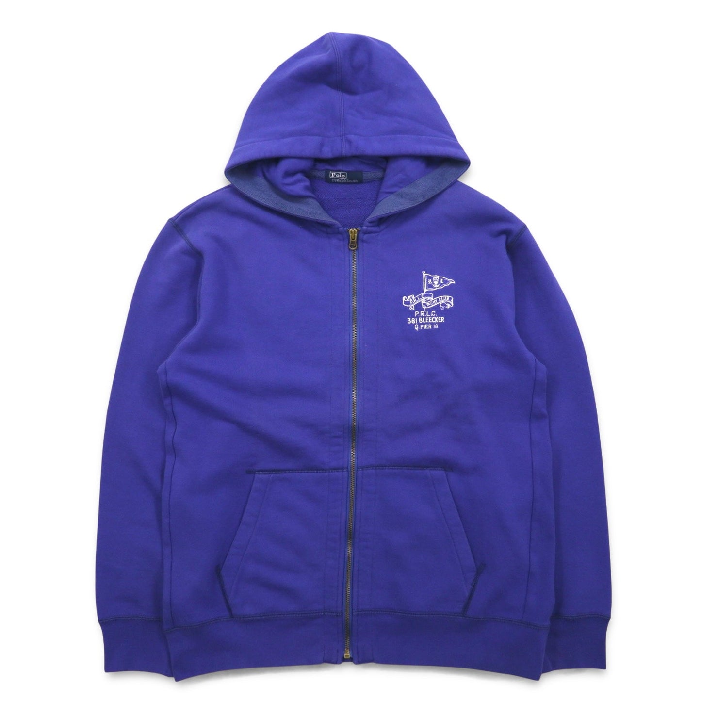 Polo by Ralph Lauren フルジップパーカー M ブルー コットン P.R.L.C 381 BLEECKER