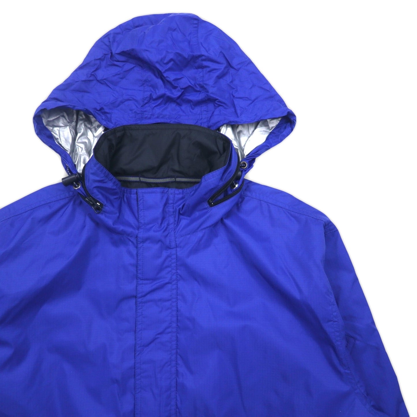 GAP 00年代 オールドギャップ リップストップ シェルジャケット L ブルー ポリエステル 防水 フード収納式
