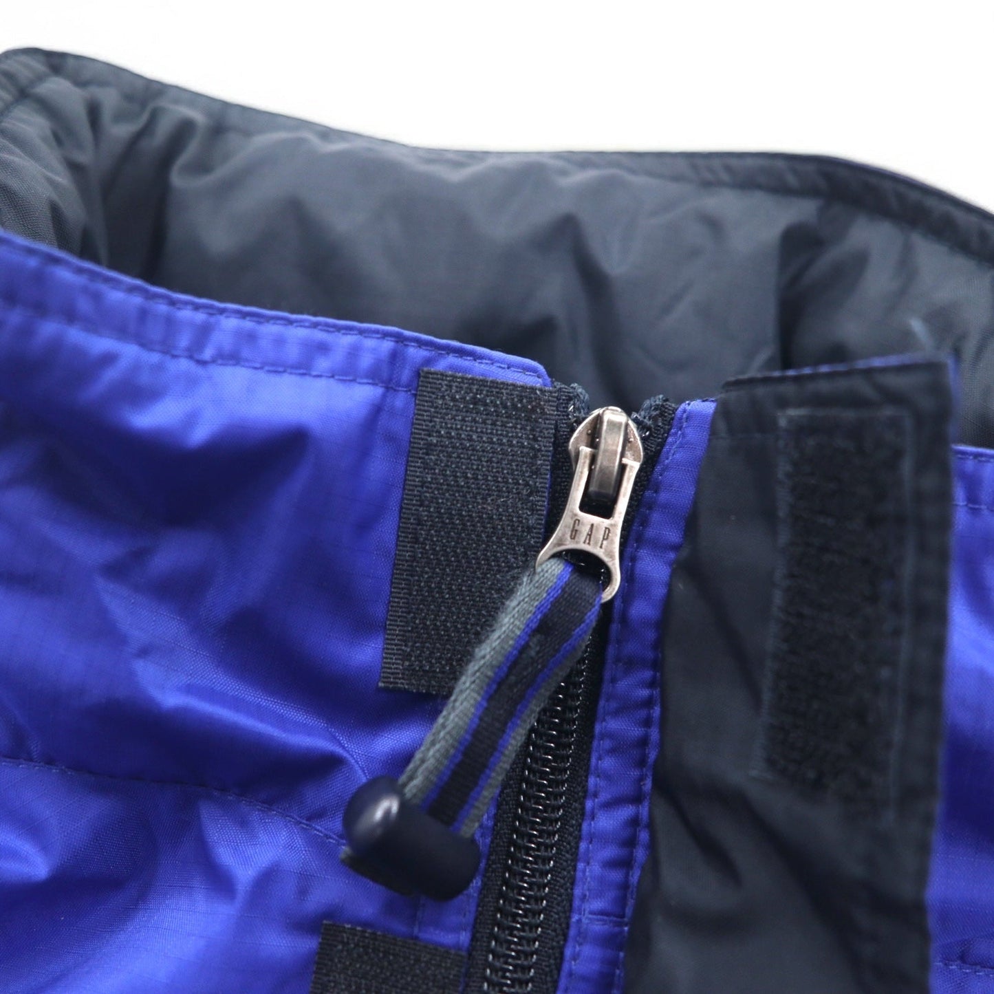 GAP 00年代 オールドギャップ リップストップ シェルジャケット L ブルー ポリエステル 防水 フード収納式