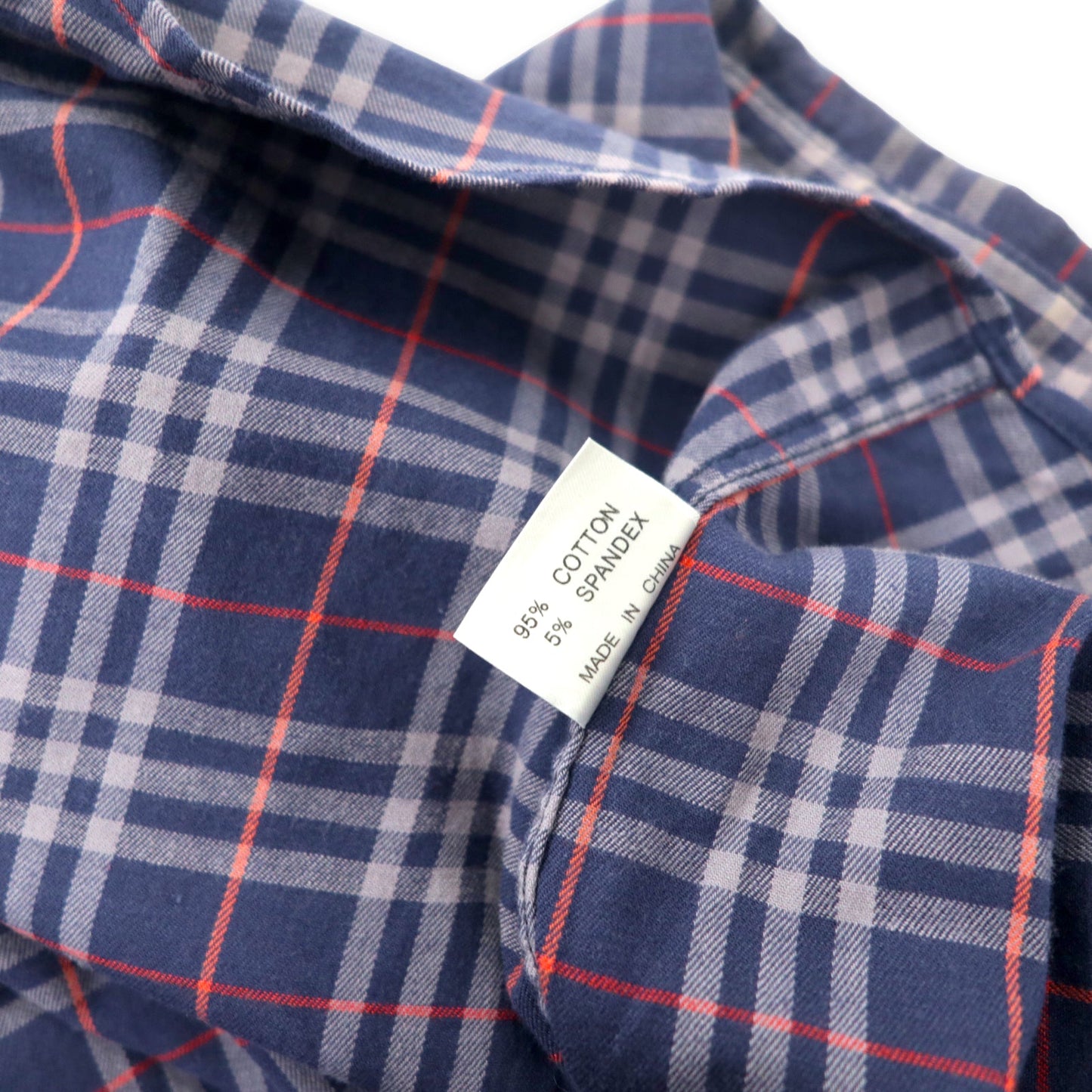 BURBERRY オールド ノバチェック ボタンダウンシャツ M ネイビー コットン ワンポイントロゴ刺繍