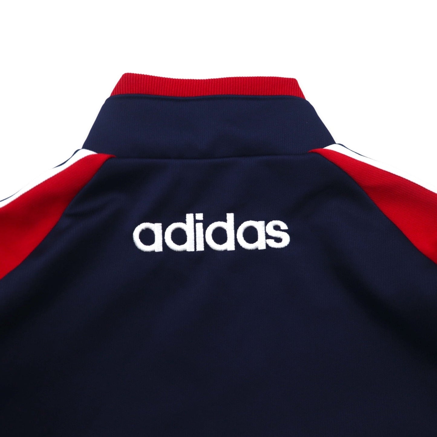 adidas 90年代 デサント社製 ハーフジップ トラックジャケット ジャージ L ネイビー ドローコード