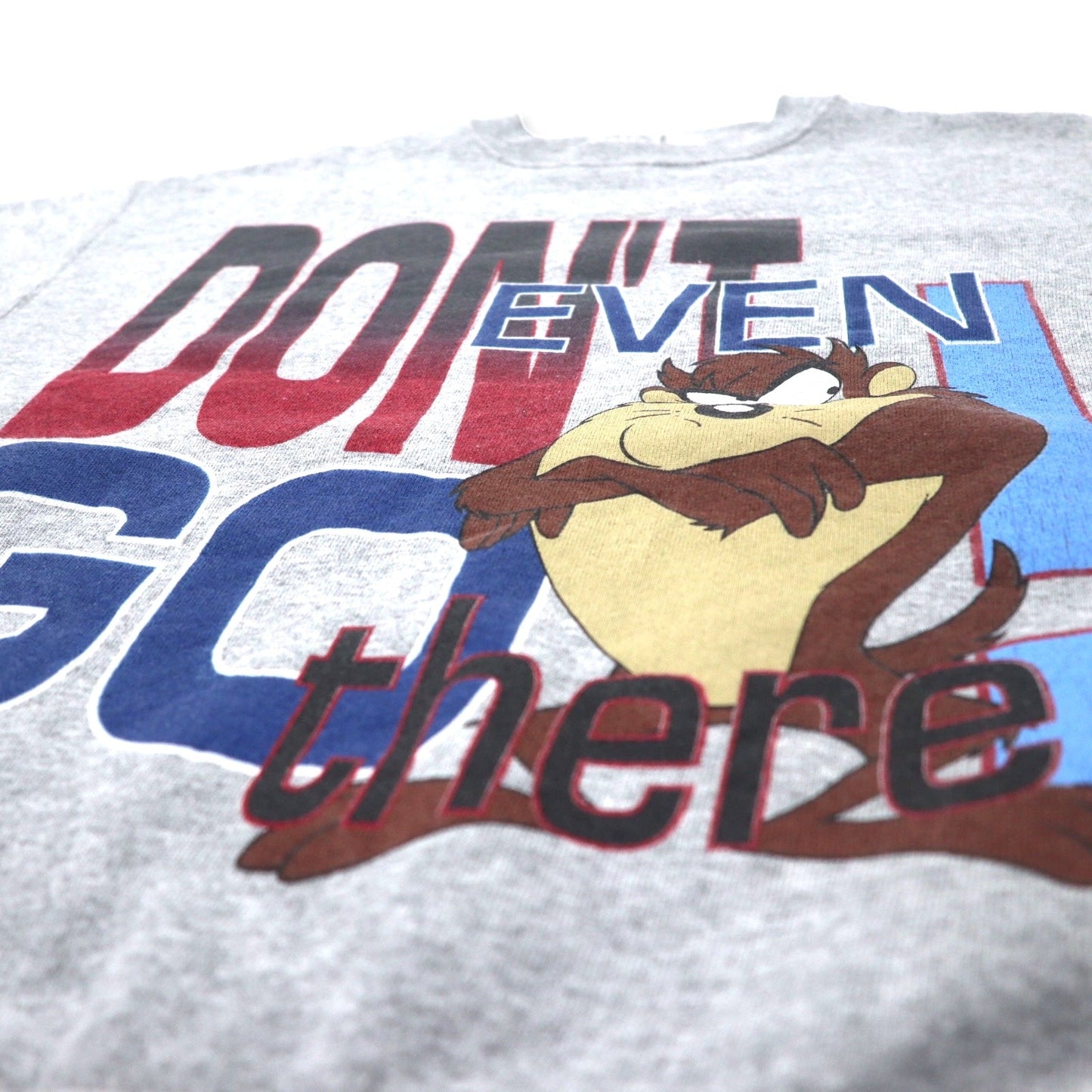 LOONEY TUNES 90年代 キャラクター プリント スウェット M グレー コットン タズマニアンデビル メキシコ製