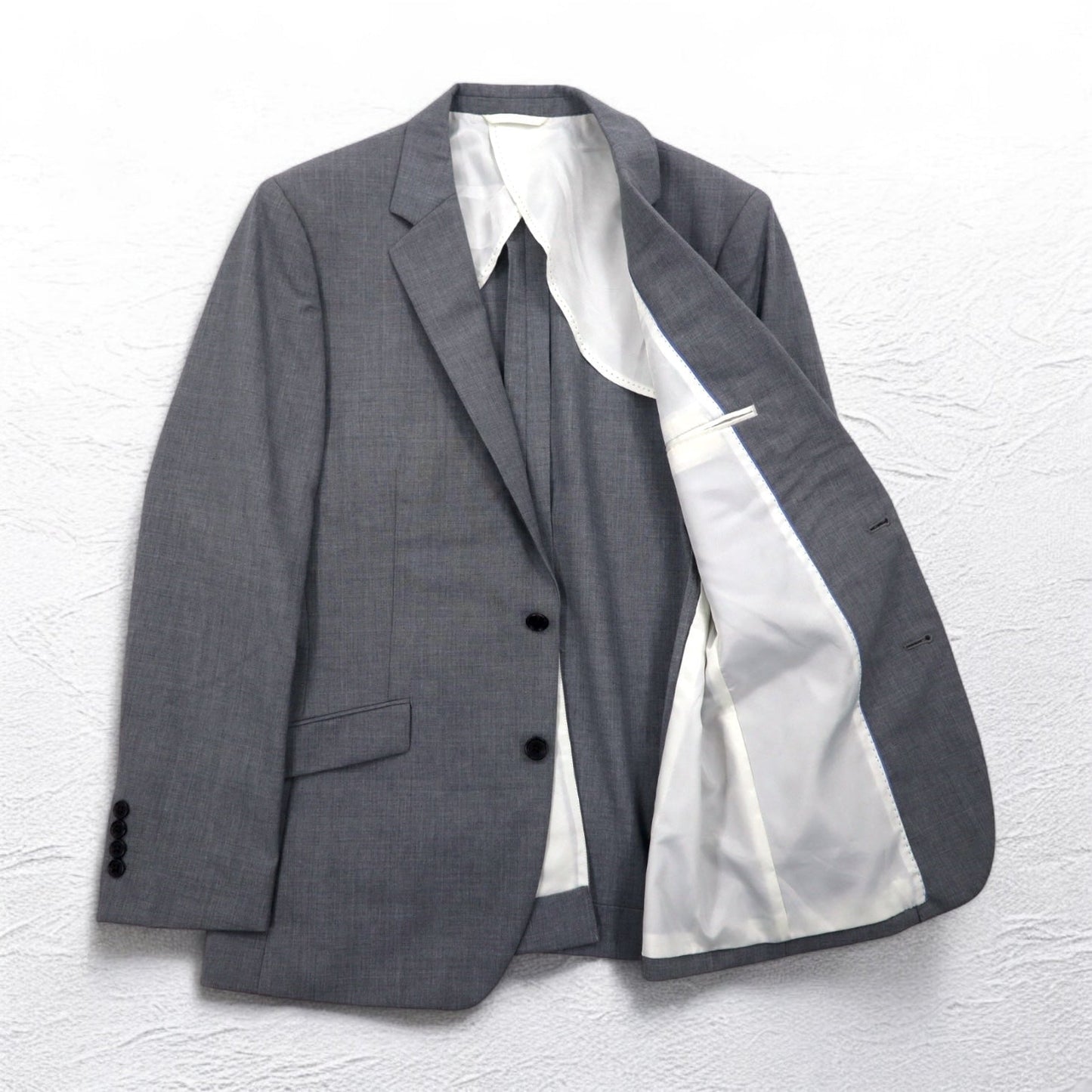 International Gallery BEAMS 2B スーツ セットアップ M グレー ウール 4117-0733-819