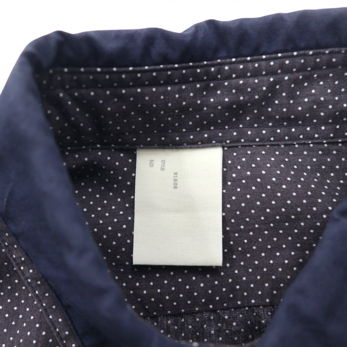 N.HOLLYWOOD レイヤードカラー ボタンダウンシャツ S グレー ドット柄 テンセル 91606 132-SH08 pieces 日本製