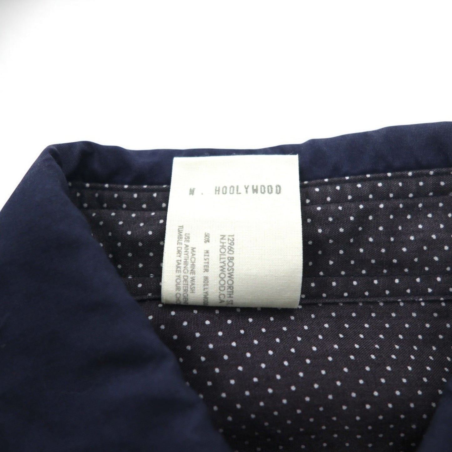 N.HOLLYWOOD レイヤードカラー ボタンダウンシャツ S グレー ドット柄 テンセル 91606 132-SH08 pieces 日本製