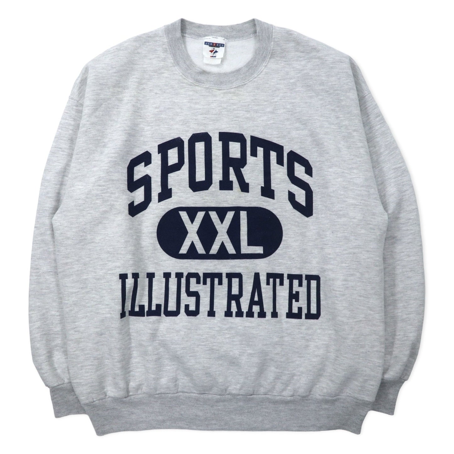 JERZEES 90年代 カレッジ プリント スウェット XL グレー コットン 裏起毛 SPORTS ILLUSTRATED アーチロゴ