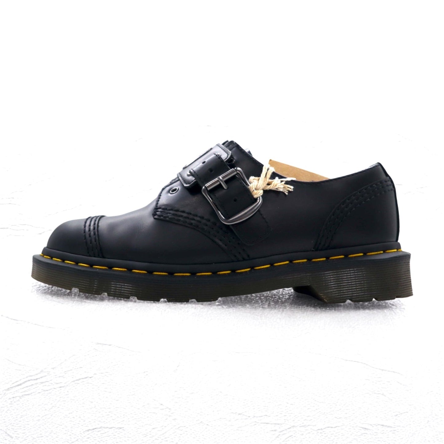 Dr.Martens ベルト ドレスシューズ 26cm ブラック スムースレザー QUYNN LOW BUCKLE LEATHER SHOES 25603001