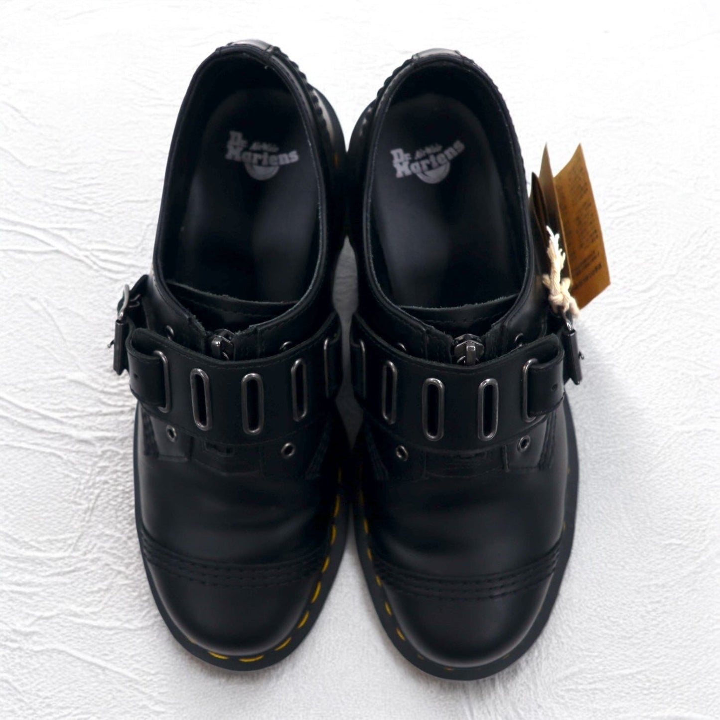 Dr.Martens ベルト ドレスシューズ 26cm ブラック スムースレザー QUYNN LOW BUCKLE LEATHER SHOES 25603001