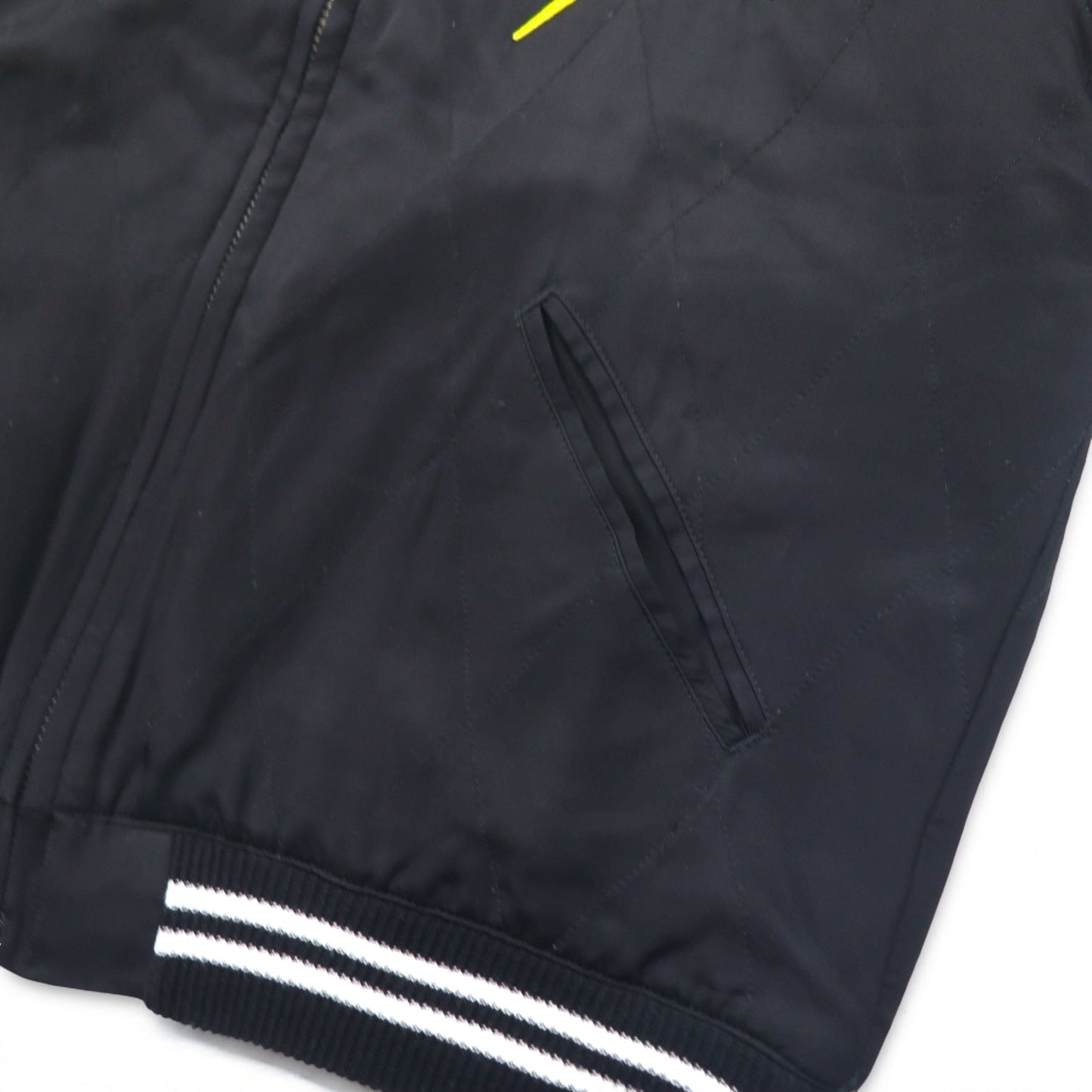 John UNDER COVER スカル刺繍 キルティング スカジャン M ブラック レーヨン JUQ4203 日本製