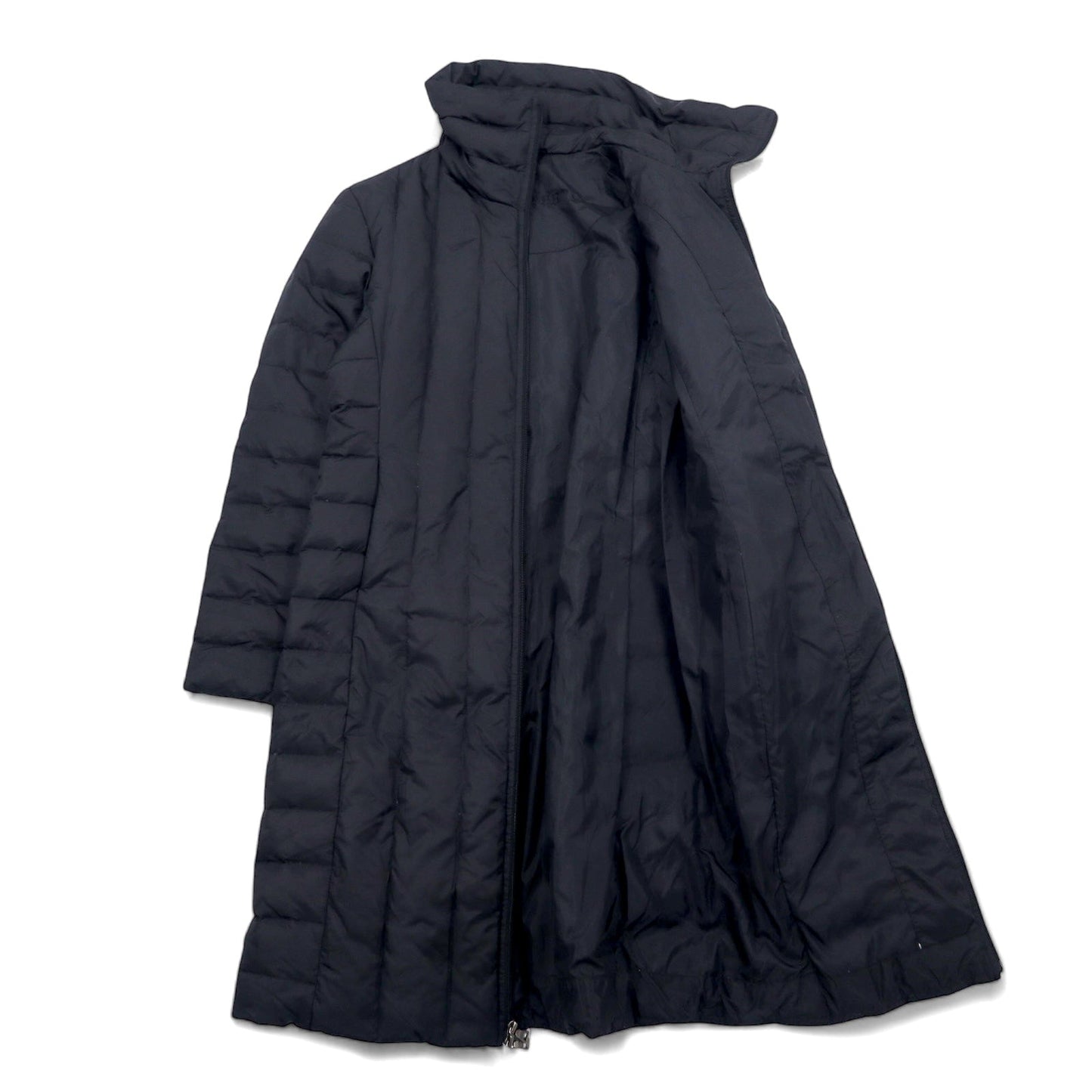 GUESS 90年代 ハイネック ダウンコート M ブラック ナイロン ダブルジップ ロゴ 刺繍