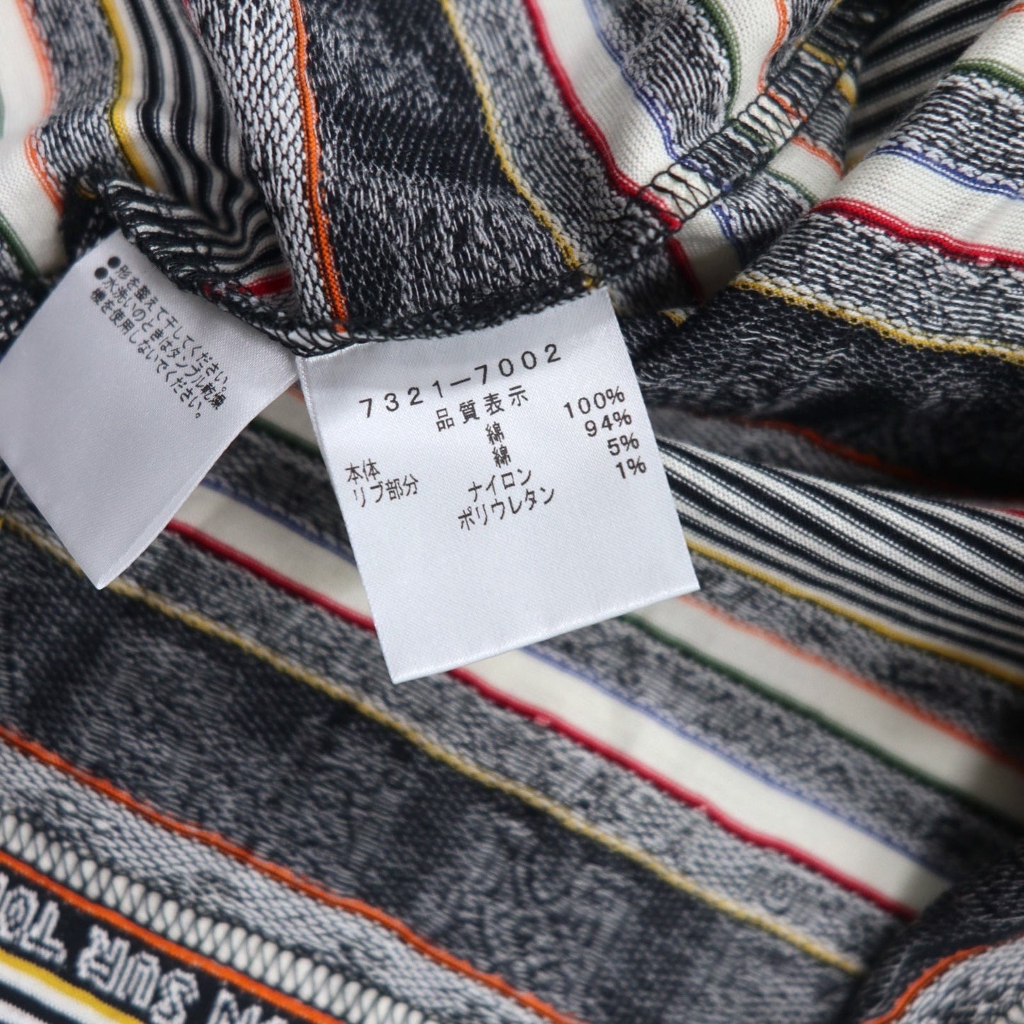 CASTELBAJAC +2 NATURE 90年代 ハーフジップ ロングスリーブシャツ ロンT XXL グレー コットン 総柄日本製