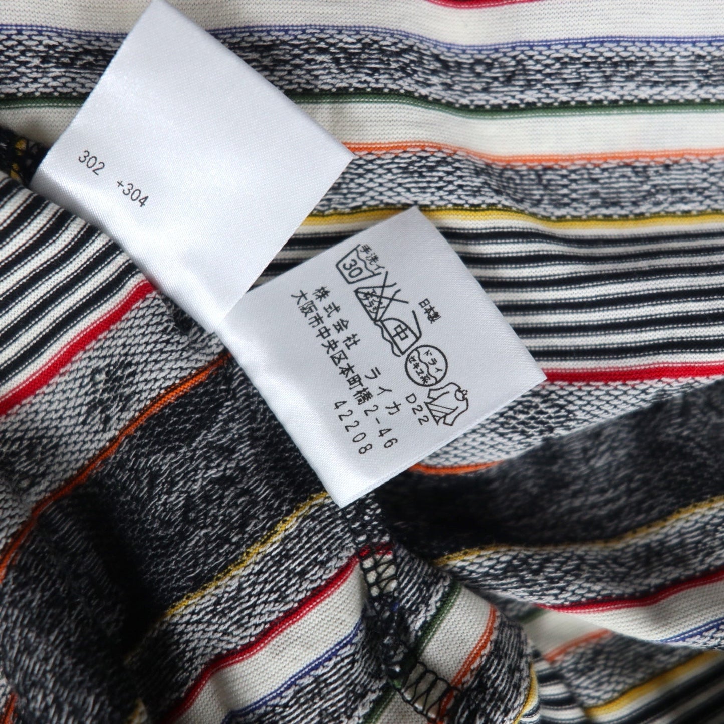 CASTELBAJAC +2 NATURE 90年代 ハーフジップ ロングスリーブシャツ ロンT XXL グレー コットン 総柄日本製