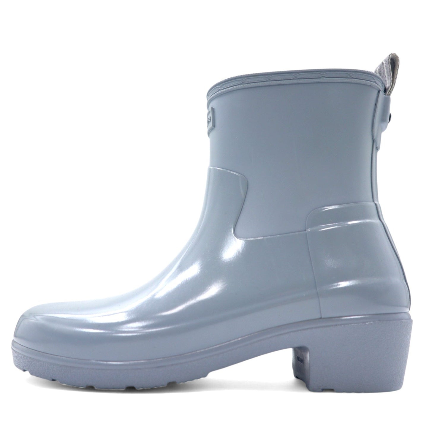HUNTER リファインド ロー ヒール バイカー グロスデュオ REF LOW HEEL BIKER GLOSS DUO ラバーブーツ レインブーツ 25cm グレー WFS2037DUO