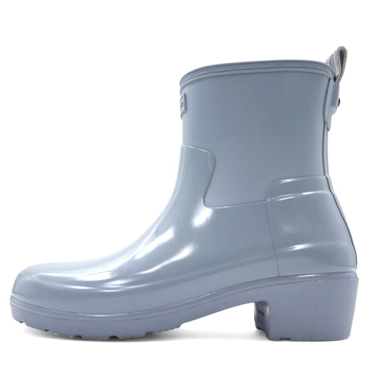 HUNTER リファインド ロー ヒール バイカー グロスデュオ REF LOW HEEL BIKER GLOSS DUO ラバーブーツ レインブーツ 25cm グレー WFS2037DUO