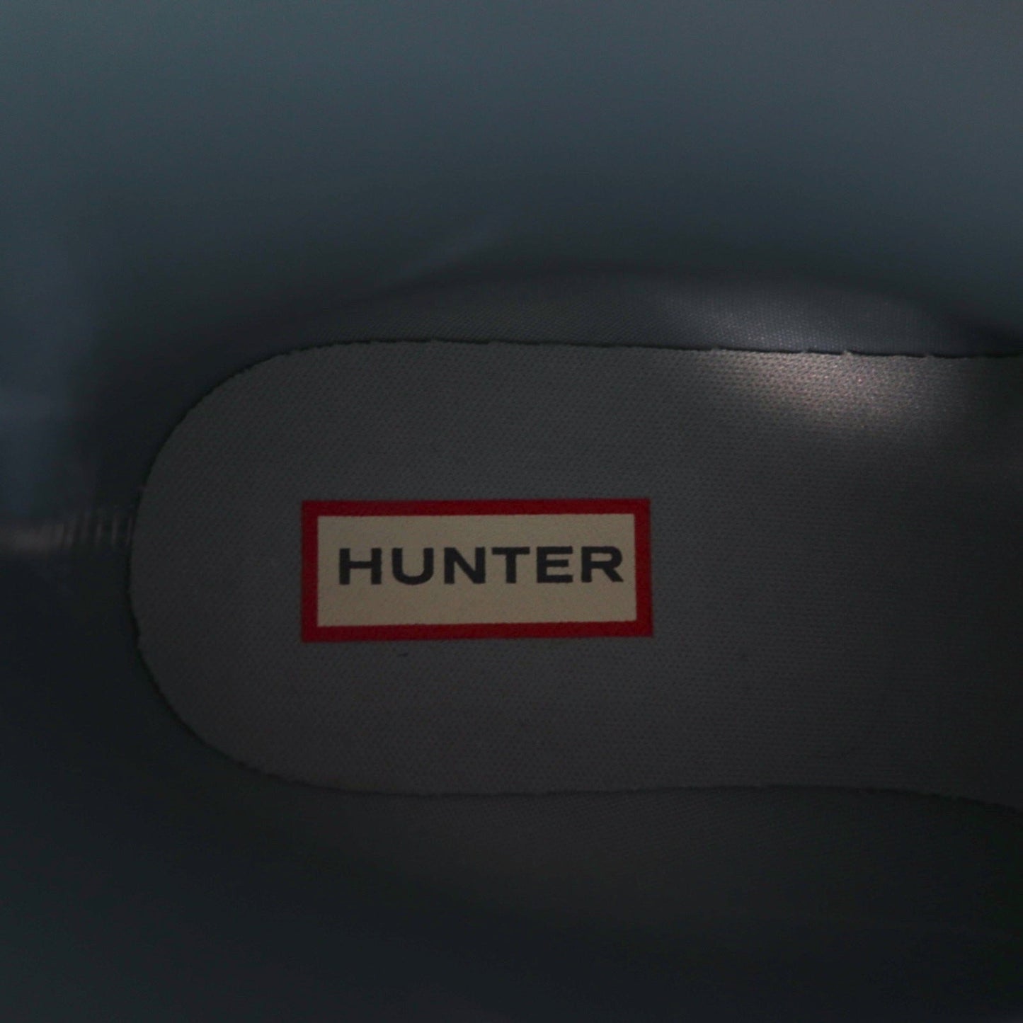 HUNTER リファインド ロー ヒール バイカー グロスデュオ REF LOW HEEL BIKER GLOSS DUO ラバーブーツ レインブーツ 25cm グレー WFS2037DUO