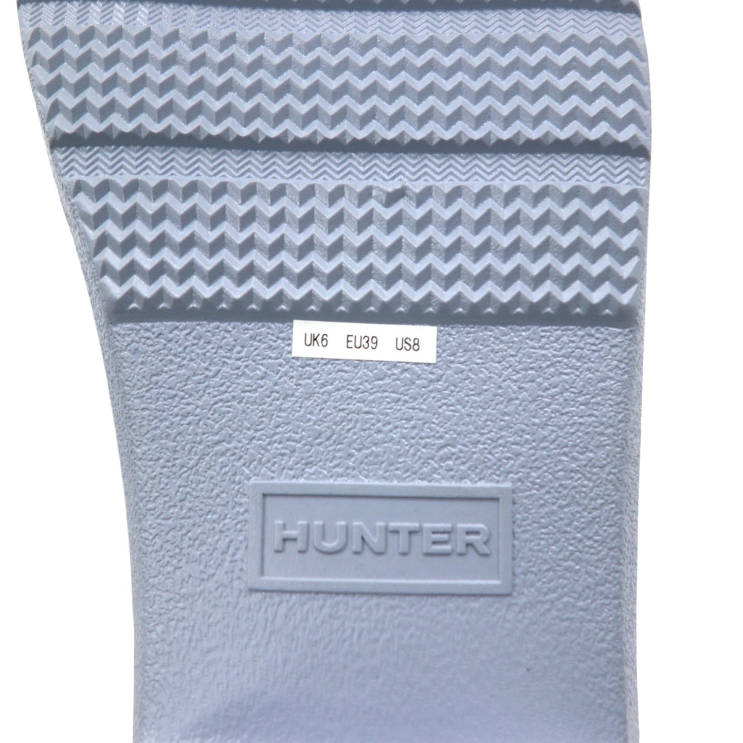 HUNTER リファインド ロー ヒール バイカー グロスデュオ REF LOW HEEL BIKER GLOSS DUO ラバーブーツ レインブーツ 25cm グレー WFS2037DUO