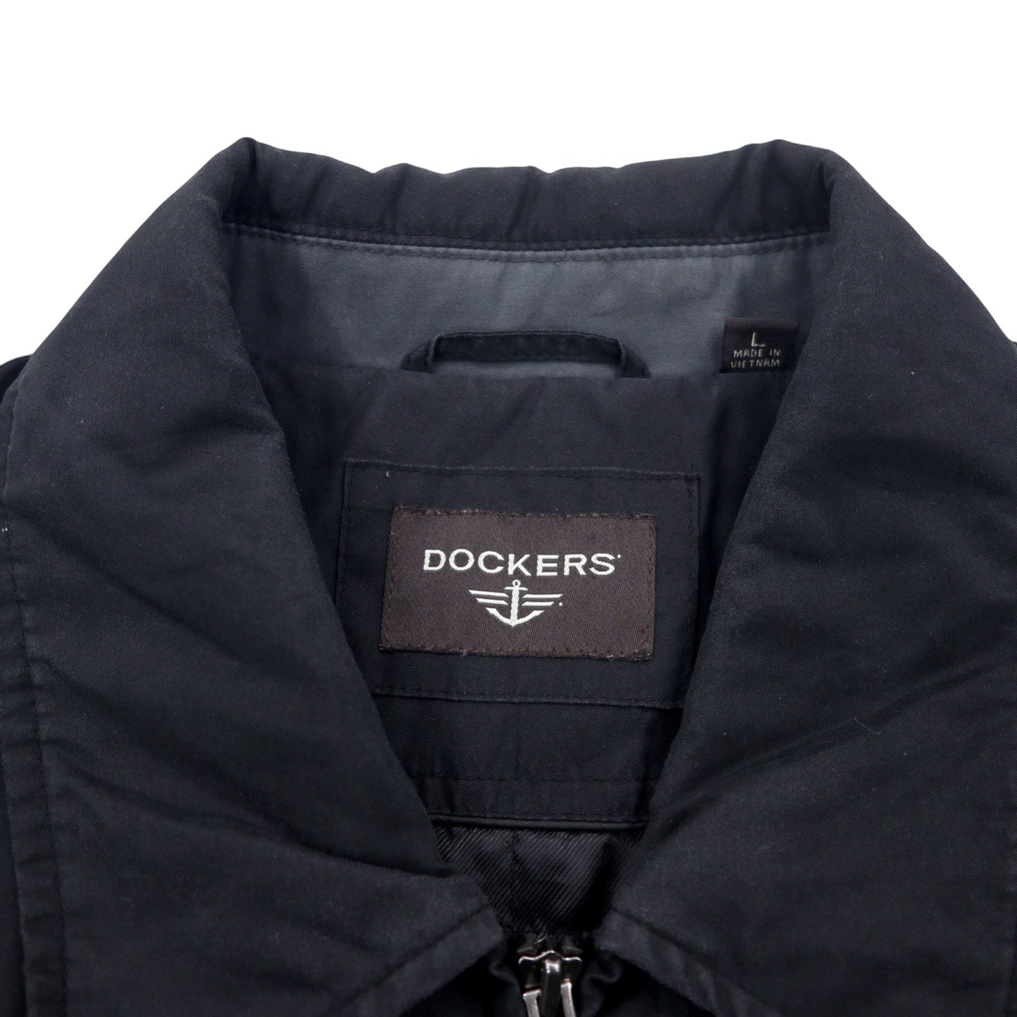 DOCKERS ( Levi's ) ピーチスキン スウィングトップ ハリントンジャケット L ブラック ポリエステル