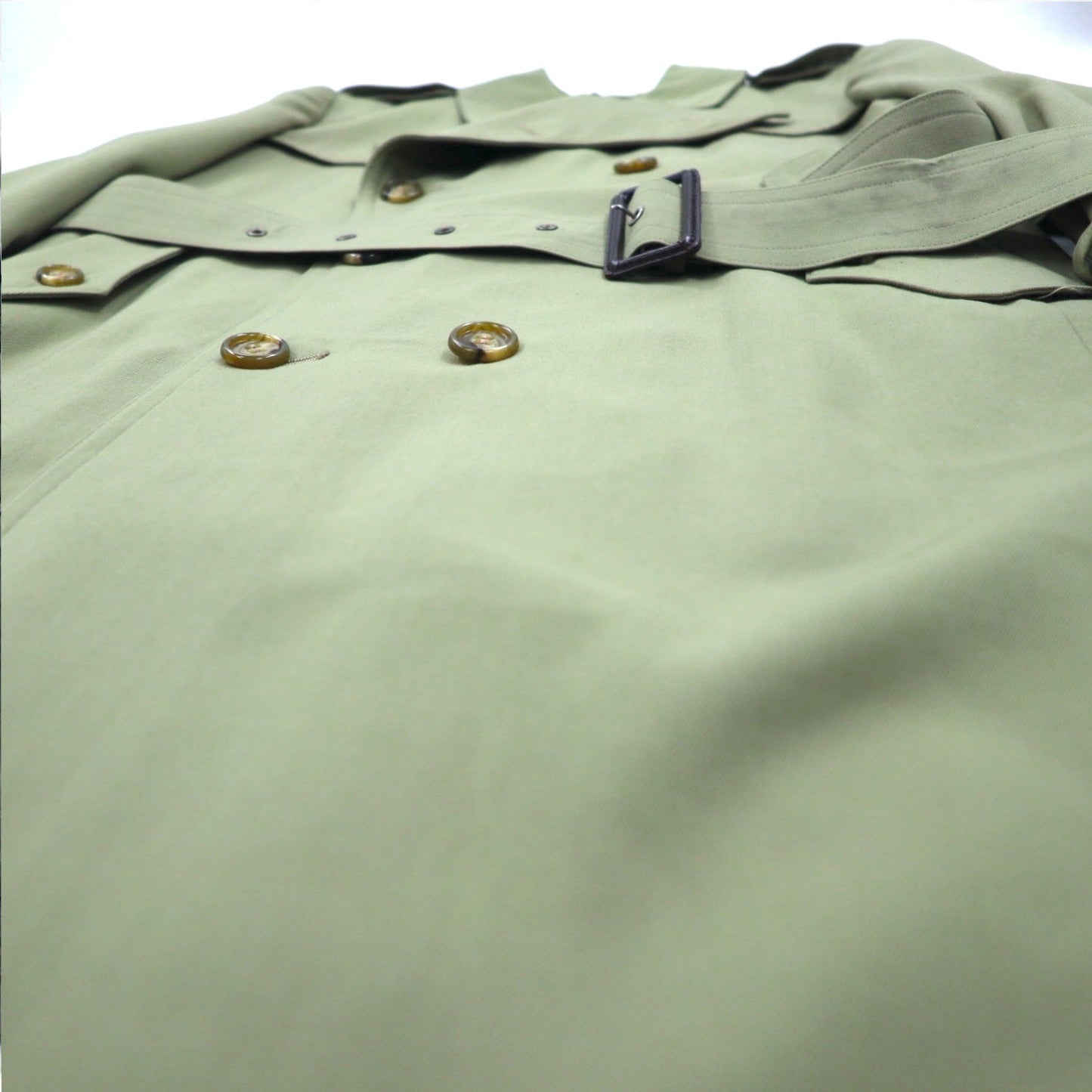 Vintage 80s Japan Made Trench Coat SANYO ( BLUE FLAG ) 80年代 ダブルブレスト トレンチコート M ベルト付き 日本製