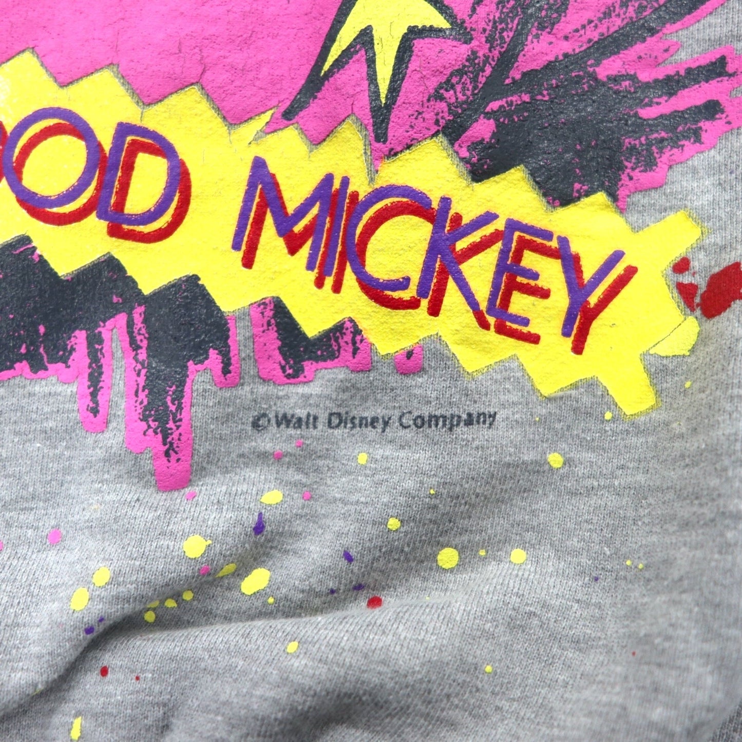 GEMS 90年代 Hollywood Mickey ディズニー スウェット L グレー キャラクター ミッキー ミニー プリント