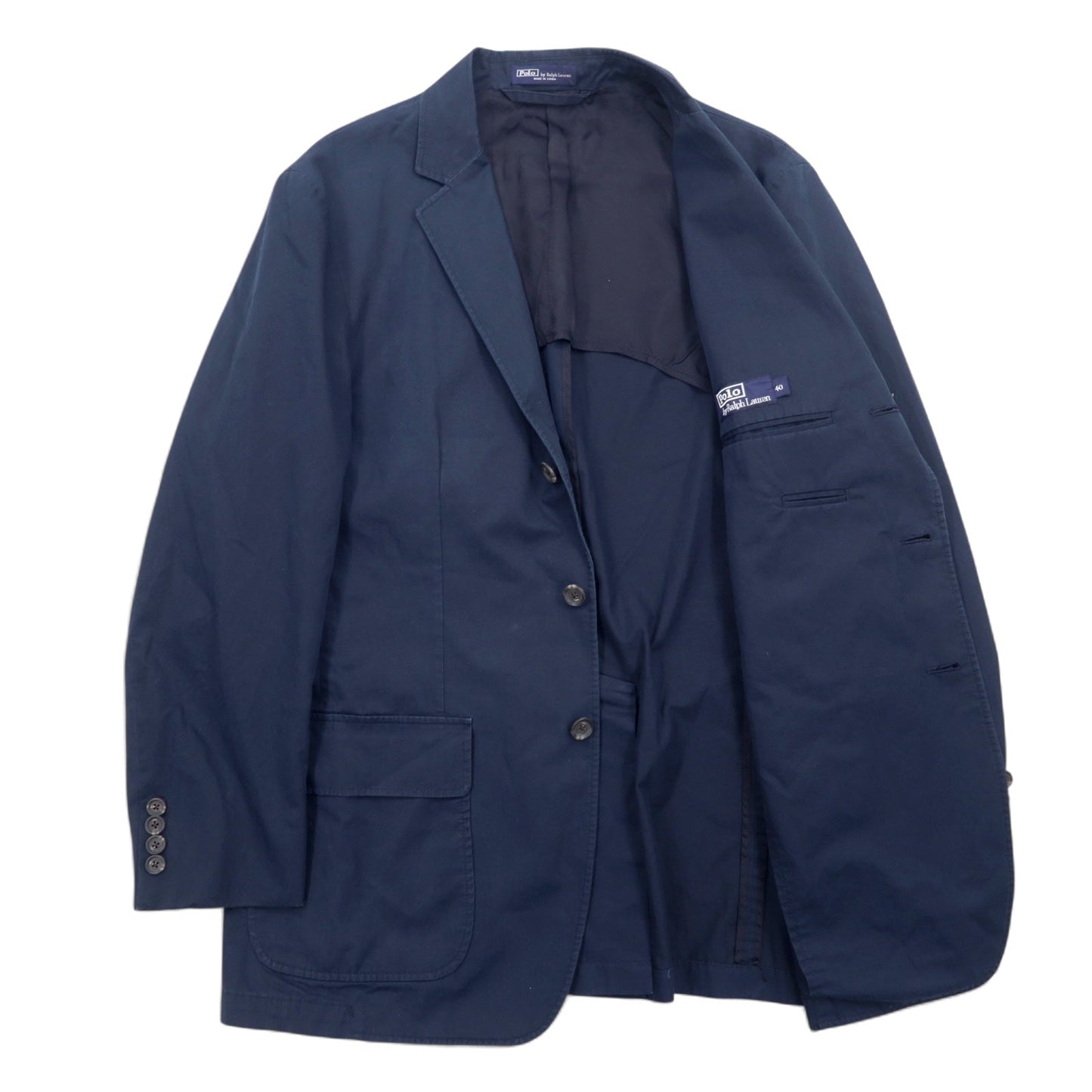 Polo by Ralph Lauren 3B テーラードジャケット L ネイビー コットン
