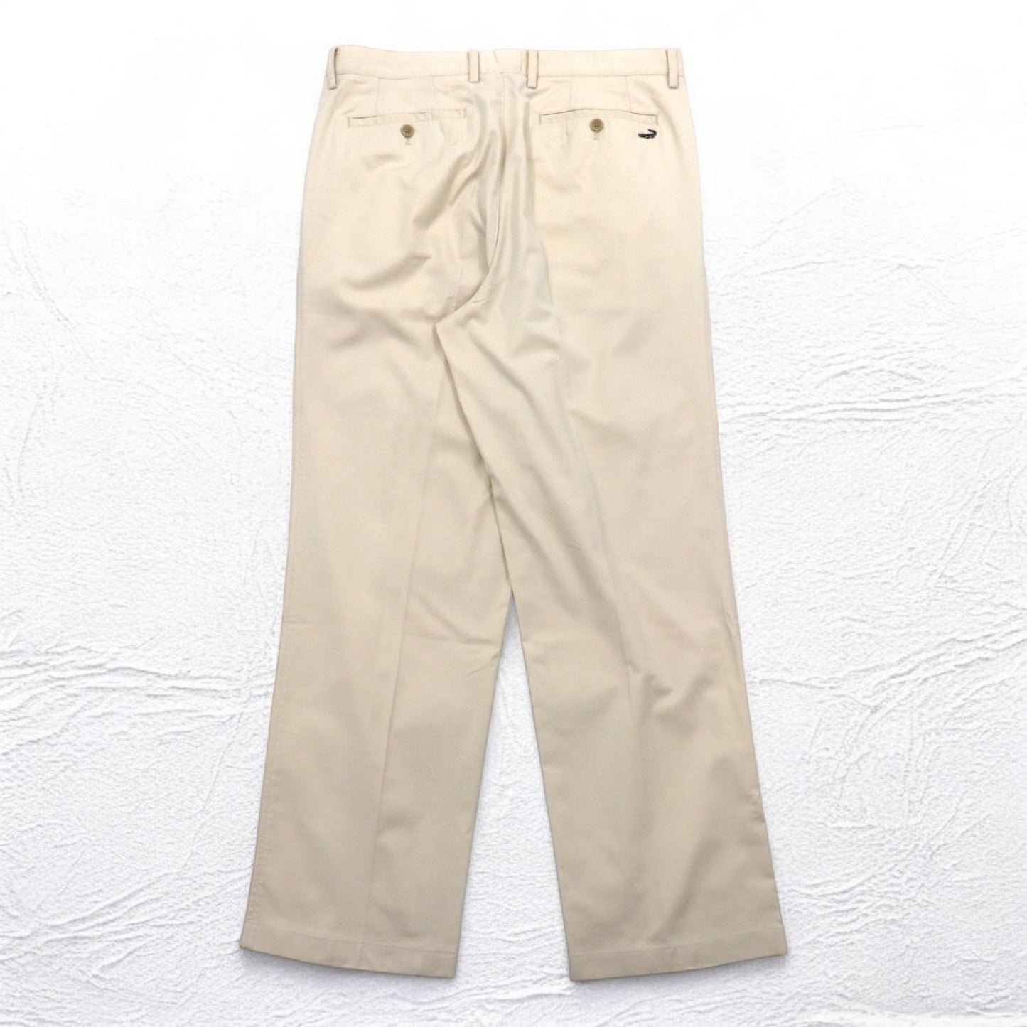 Crocodile ドライタッチ タック チノパンツ L ベージュ コットン 1605-08620