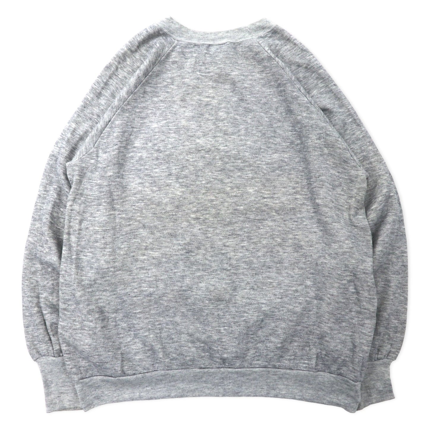 SIGNAL USA製 90年代 ワッペン プリント スウェット XL グレー コットン 裏起毛