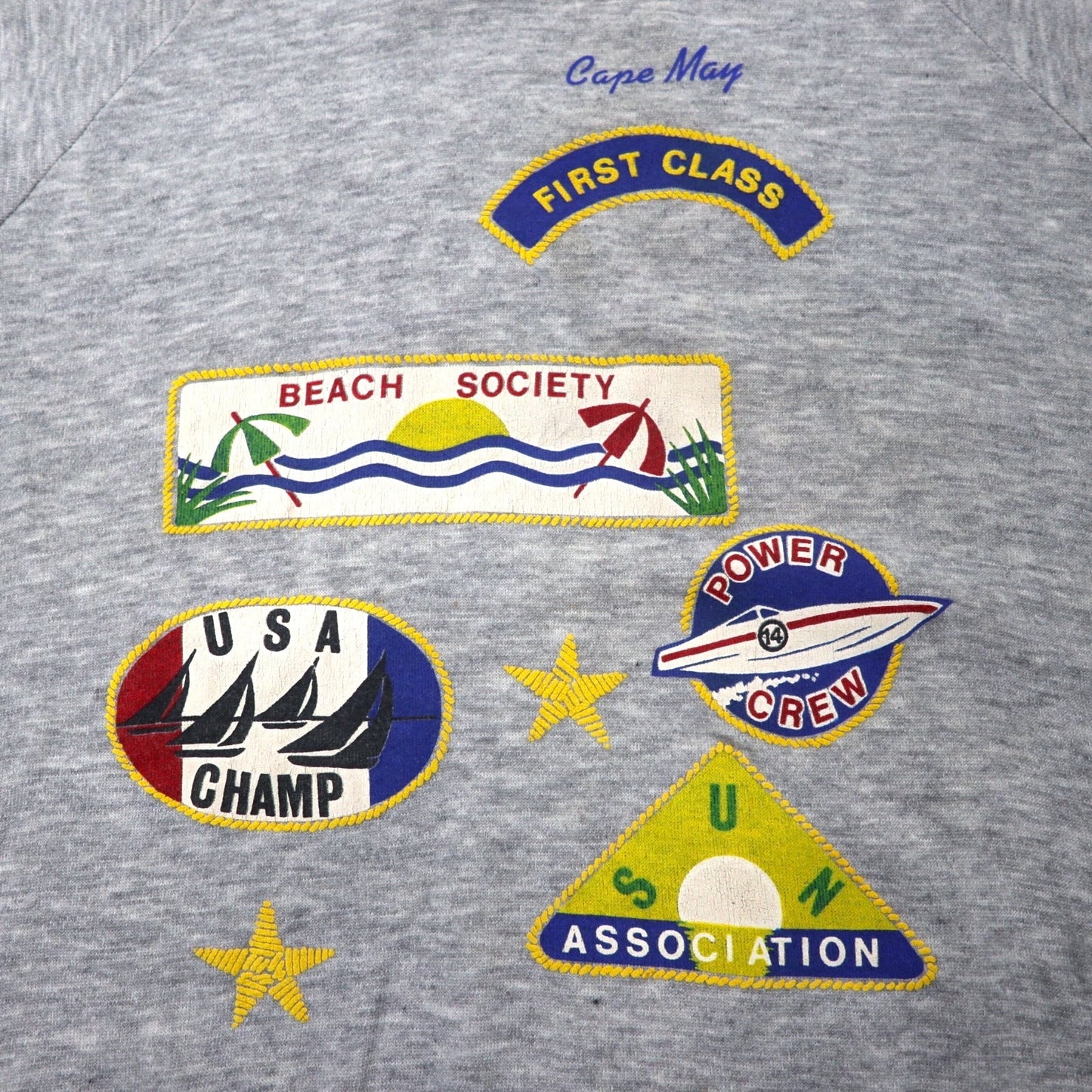 SIGNAL USA製 90年代 ワッペン プリント スウェット XL グレー コットン 裏起毛