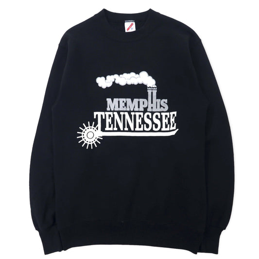 JERZEES USA製 90年代 プリント スウェット M ブラック コットン MEMPHIS TENNESSEE