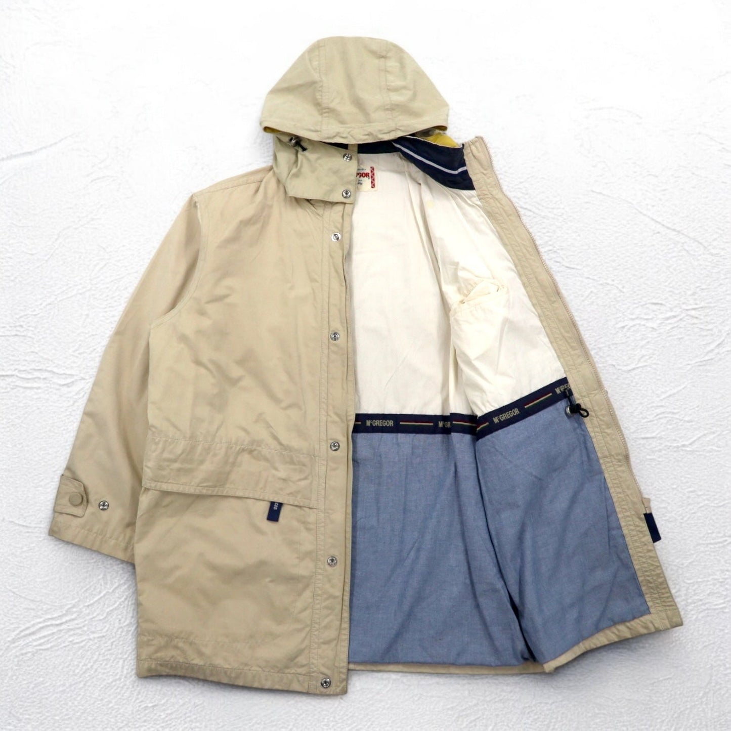 McGREGOR 90年代 マウンテンパーカー M ベージュ ドローコード フード着脱式