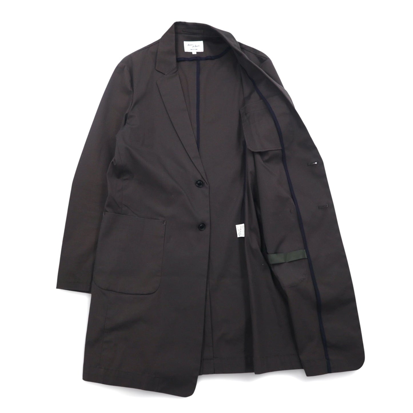 adam et Rope チェスターコート ショップコート L グレー コットン GMO-001-0302