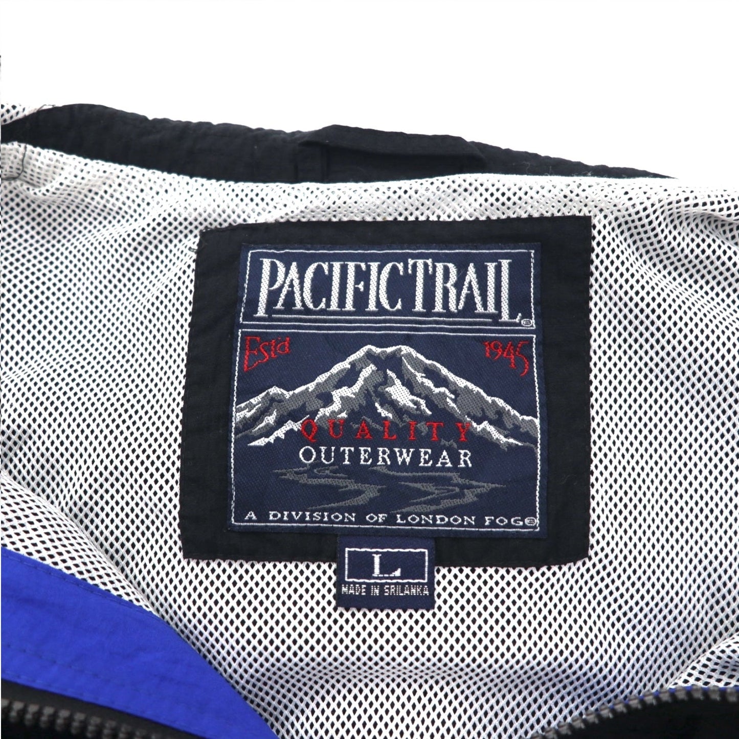 PACIFIC TRAIL ( LONDON FOG ) 90年代 シェルパーカー L ブラック ナイロン ドローコード スリランカ製