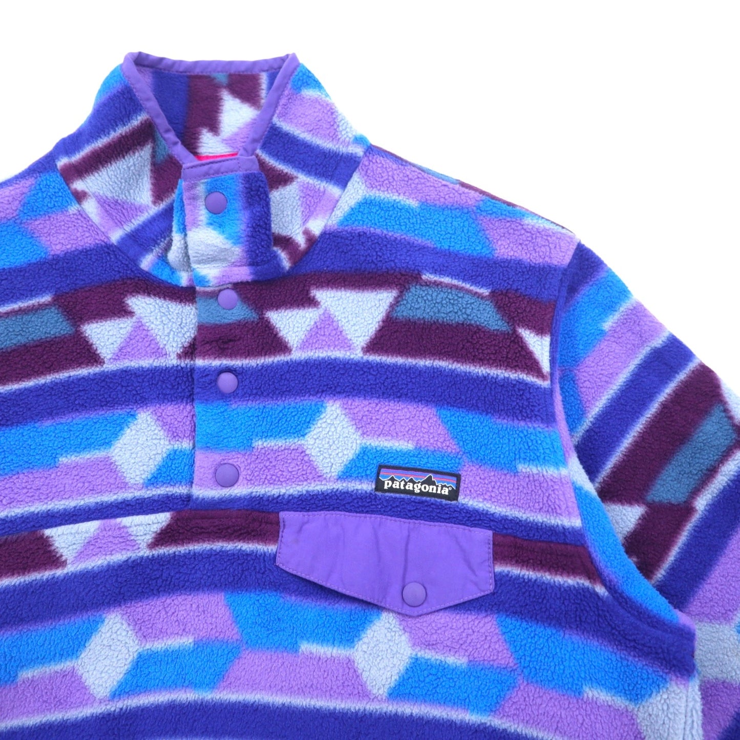 patagonia SYNCHILLA シンチラ スナップT フリースジャケット M パープル ポリエステル 総柄 25455FA15