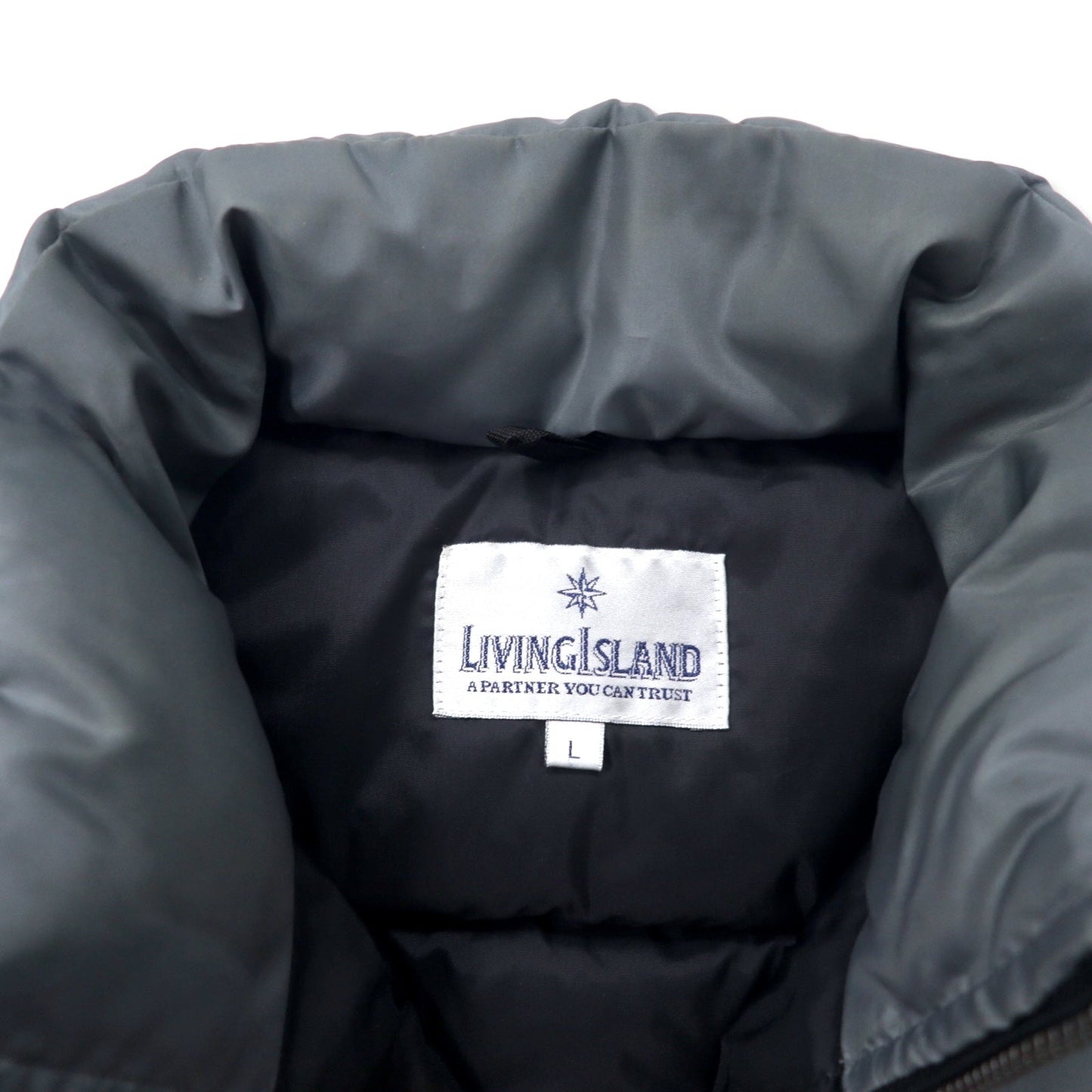 LIVING ISLAND スタンドカラーインサレーションベスト L グレー ポリエステル