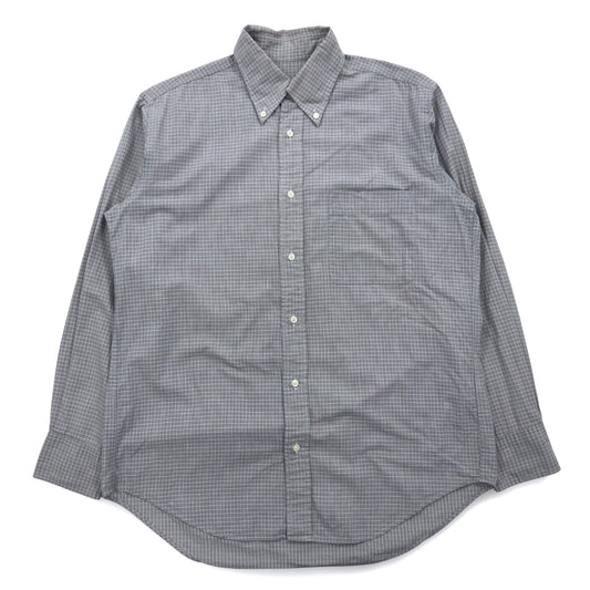 LANVIN CLASSIQUE 90年代 ボタンダウンシャツ S グレー コットン ウィンドペンチェック