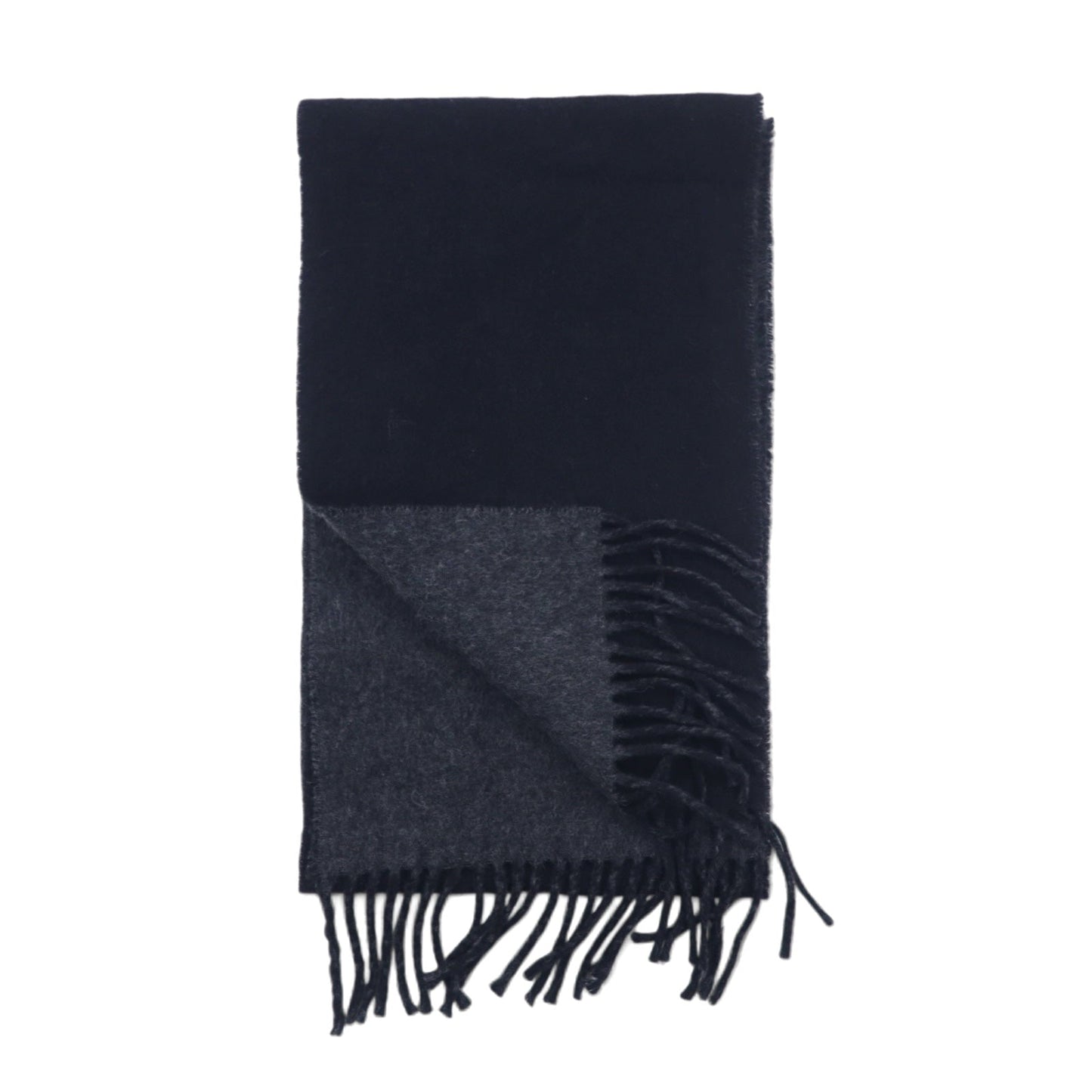 POLO RALPH LAUREN イタリア製 マフラー ブラック グレー スモールポニー 刺繍