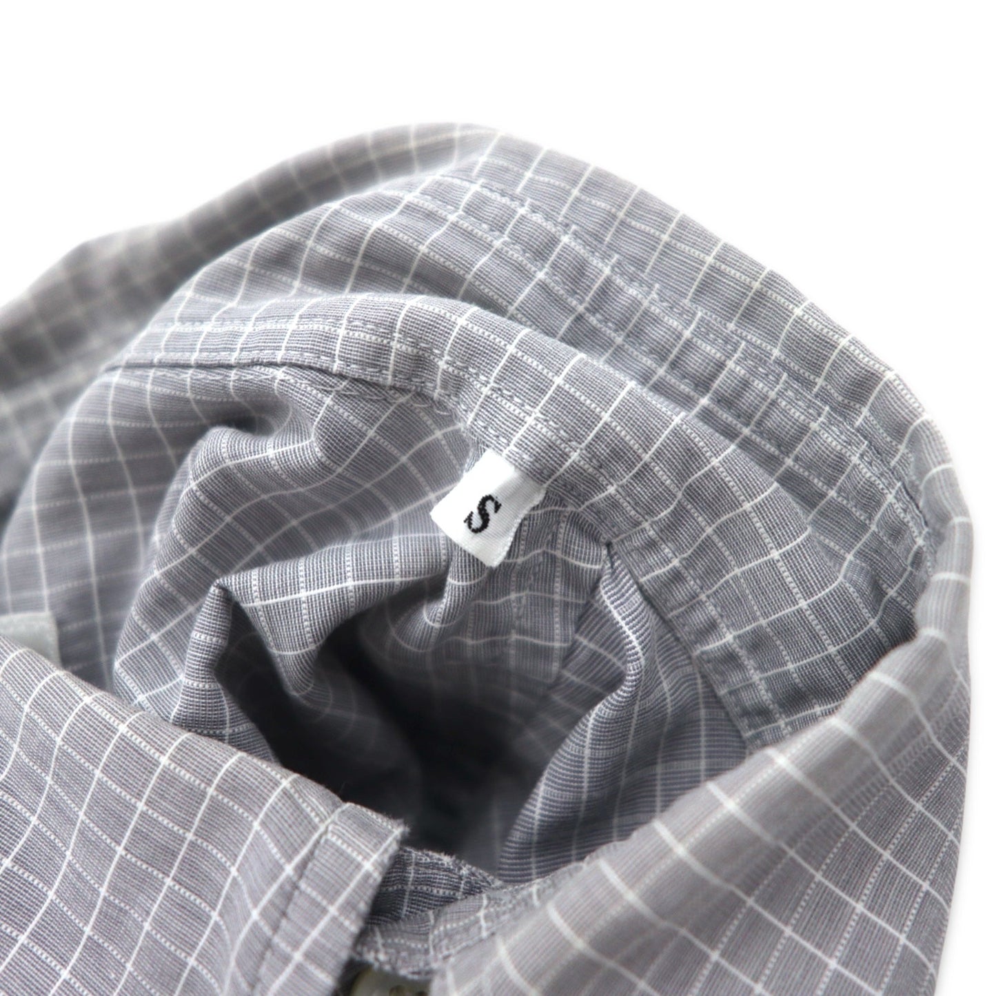 LANVIN CLASSIQUE 90年代 ボタンダウンシャツ S グレー コットン ウィンドペンチェック