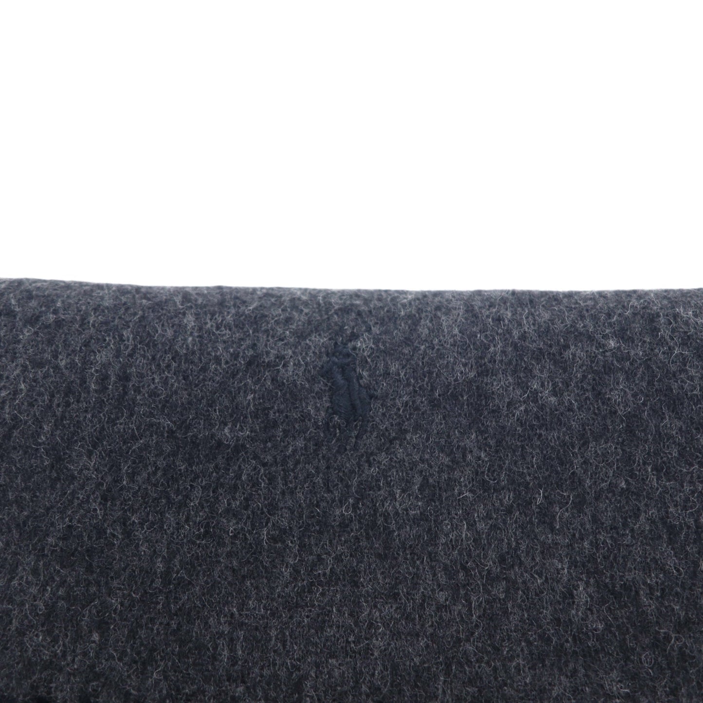 POLO RALPH LAUREN イタリア製 マフラー ブラック グレー スモールポニー 刺繍