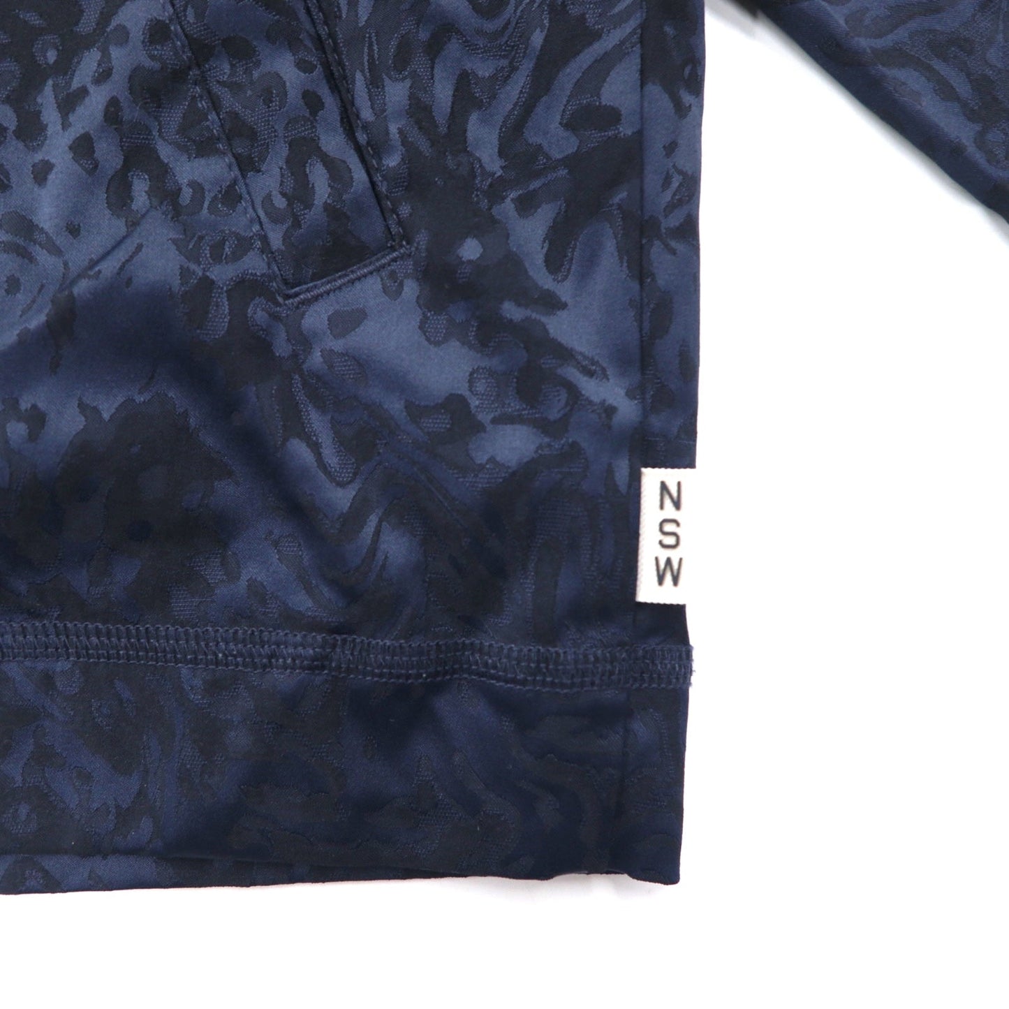 NIKE NSW トラックジャケット ジャージ S ネイビー 総柄 ポリエステル ロゴ刺繍 Jacquard 940250-475