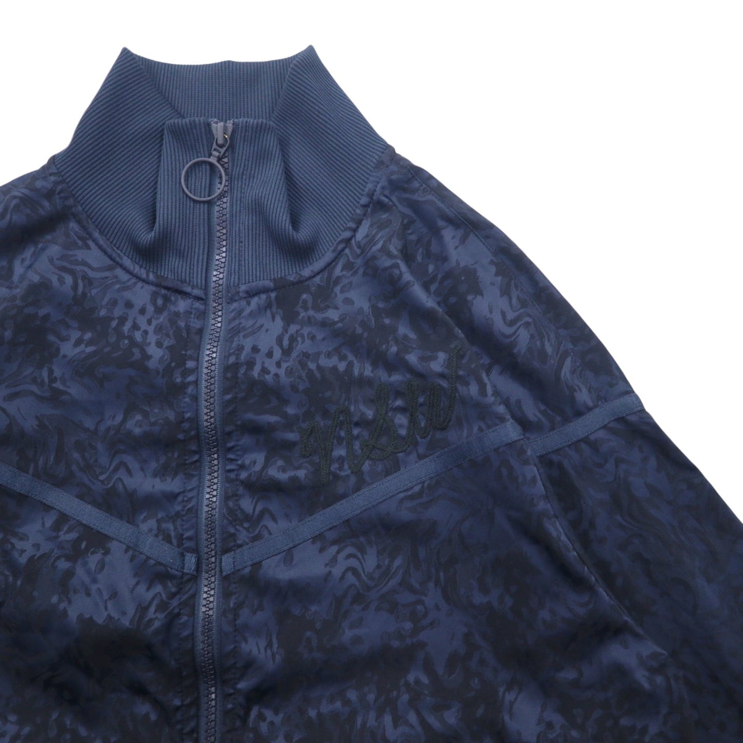 NIKE NSW トラックジャケット ジャージ S ネイビー 総柄 ポリエステル ロゴ刺繍 Jacquard 940250-475