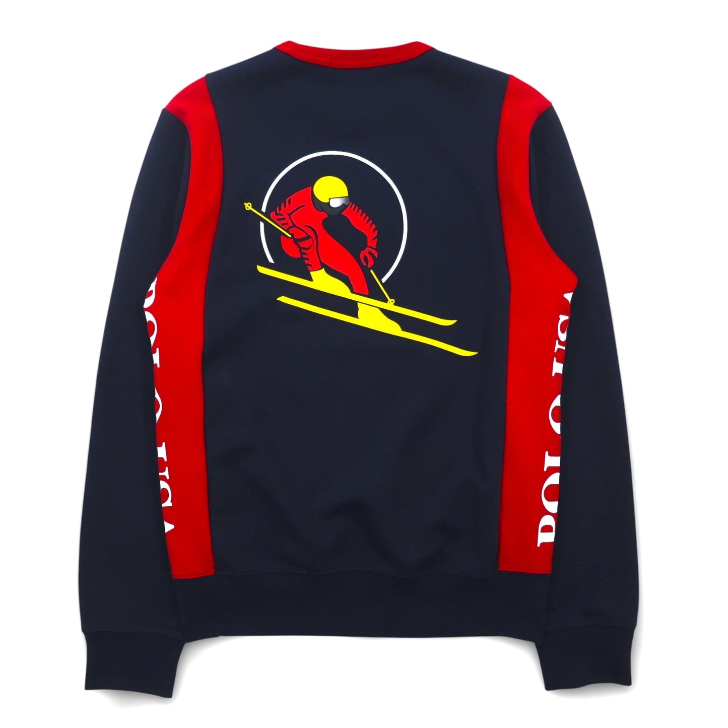 Polo by Ralph Lauren クルーネック スウェット XS ネイビー レッド コットン バックプリント