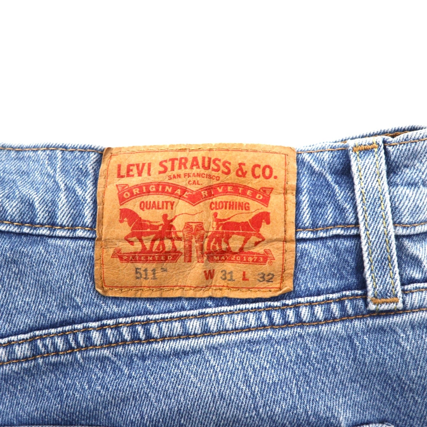 Levi's 511 スリムフィット デニムパンツ 32 ブルー コットン ストレッチ ジッパーフライ 04511-3247