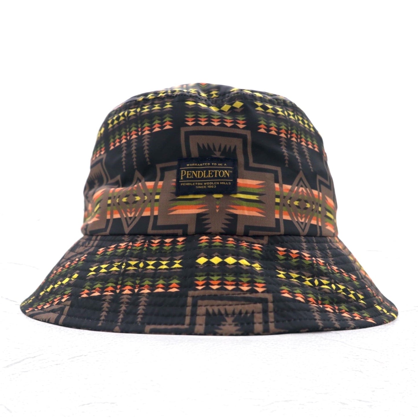 PENDLETON バケットハット FREE ブラック 総柄 ネイティブ ポリエステル 撥水 ECOPET HAT
