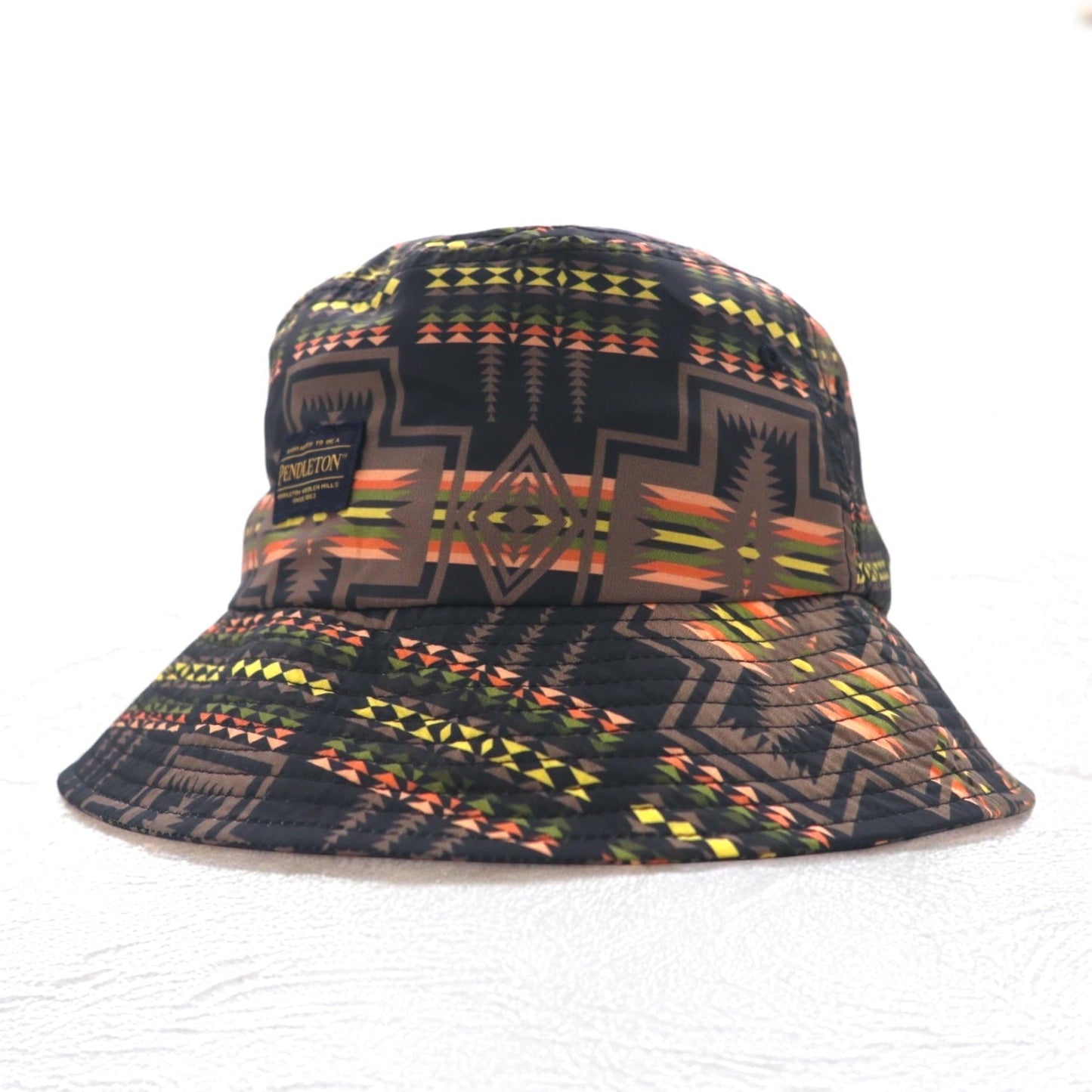 PENDLETON バケットハット FREE ブラック 総柄 ネイティブ ポリエステル 撥水 ECOPET HAT