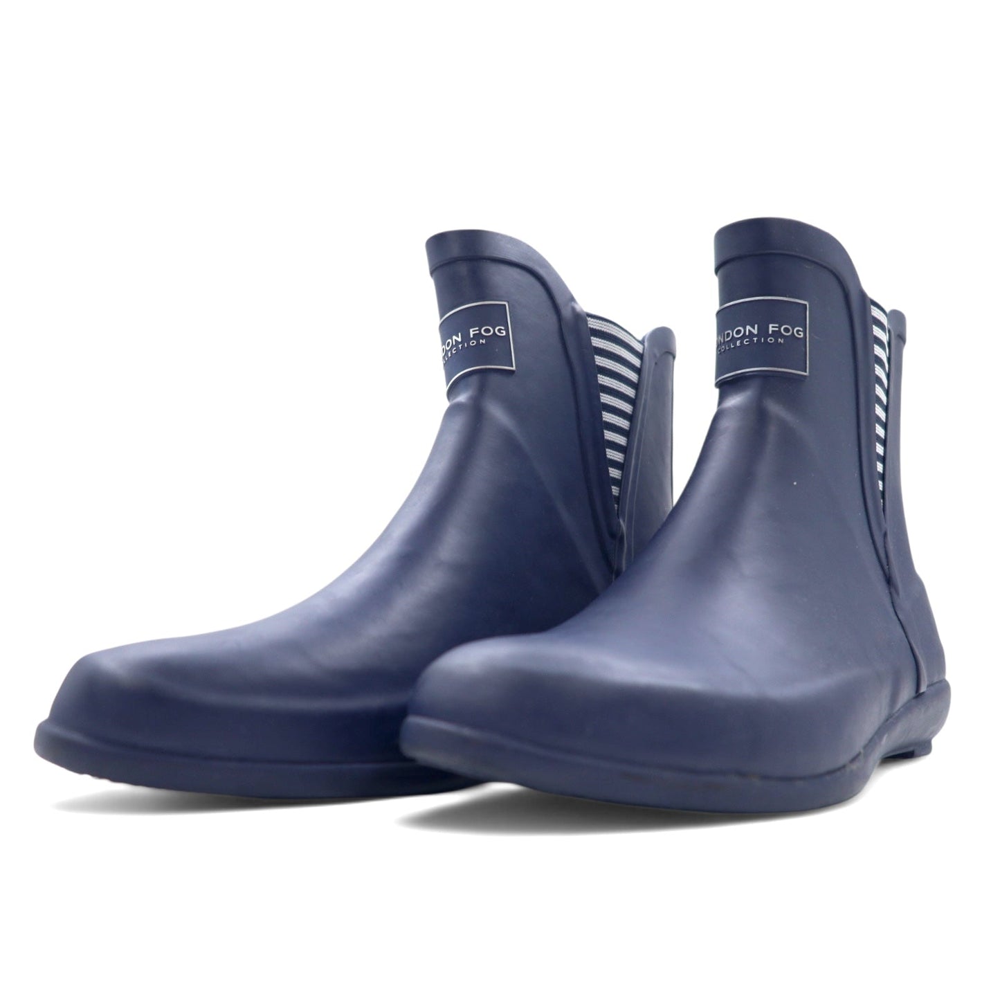 LONDON FOG レインブーツ 25cm ネイビー ラバー ドット WL06101W